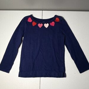 Carter's Dark Blue Long Sleeve with Heart Accents